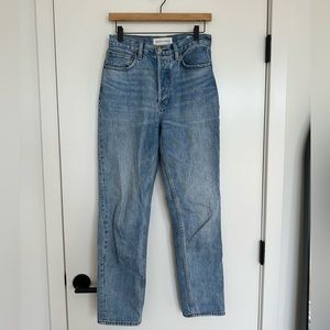 Denim Forum Boyfriend High Rise Loose Jeans Blue